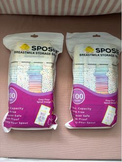 Breast milk storage bags