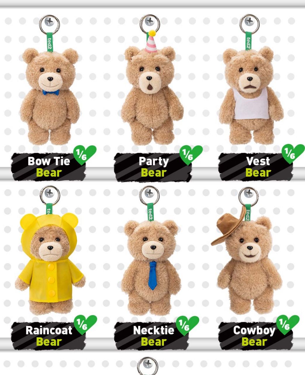 New Authentic Ted2 Teddy Bear Action Plush Pendant