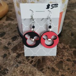 Mickey Minnie Earrings Handmade Gift