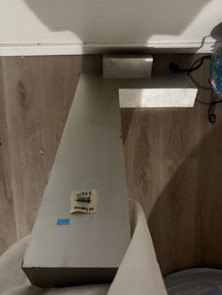 Gray Wall Shelf with Bracket