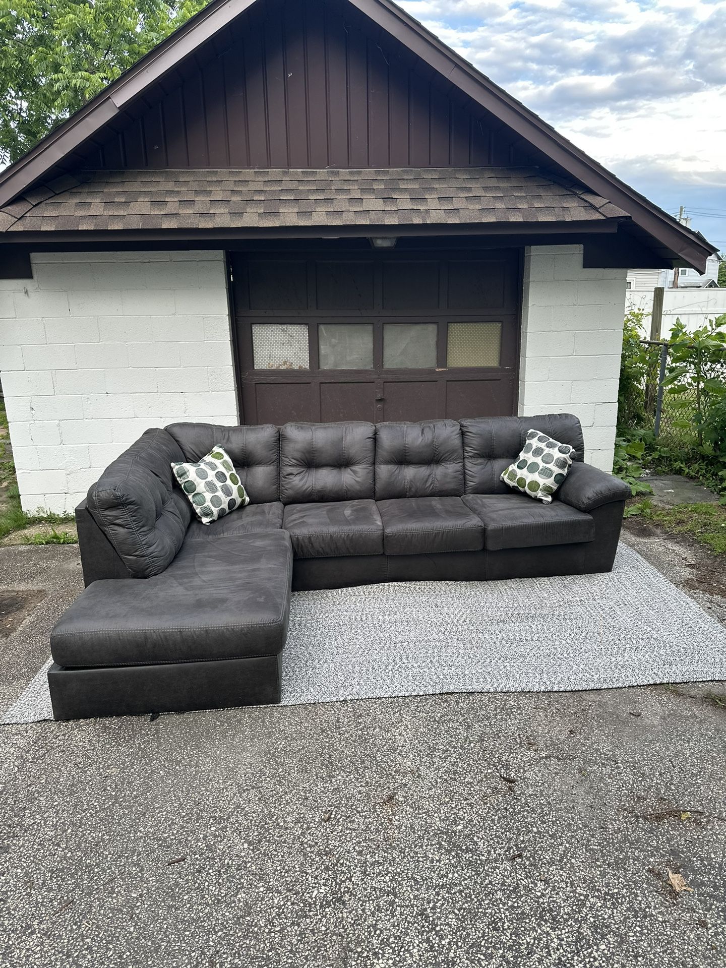 Ashley Signature 2 Piece Grey Sectional