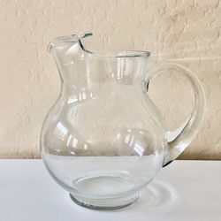 Clear Glass Pitcher – Hand-Blown Style