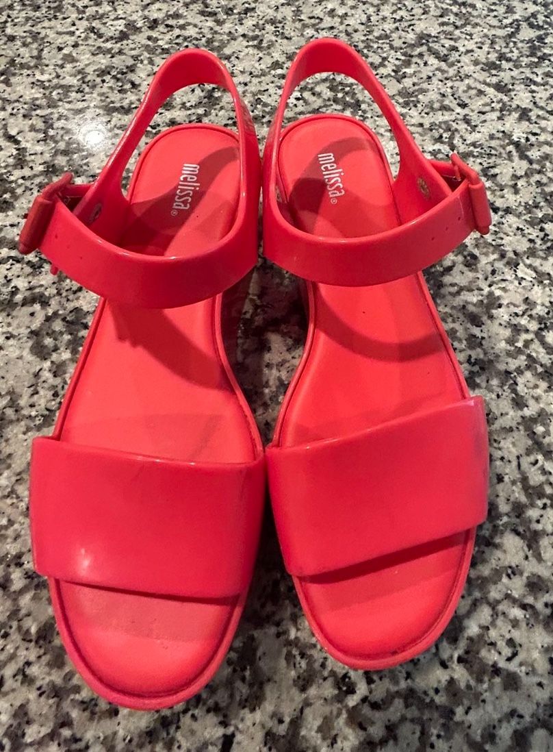 Sandal Melissa Orange  Size 6.5 