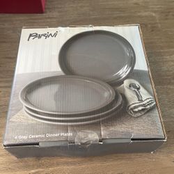Brand New Parini (4) Ceramic Dinner Plates