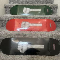 Supreme Hardies Fist Skateboard Deck Set Brand New