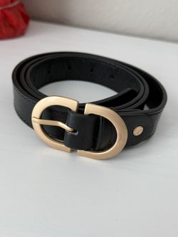 Black Belt With Gold Hardware 