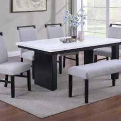 6PC Gray Dining Set