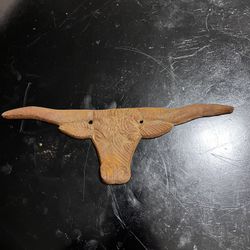 Cast Iron Bull Head With Horns Metal Wall Decor Wall Hanging Plaque