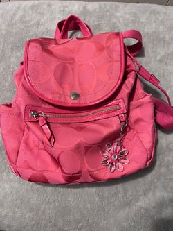 Pink vintage coach backpack