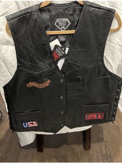 Leather Vest Size Large
