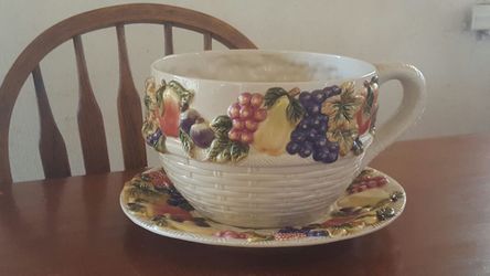 Large tea cup flower pot