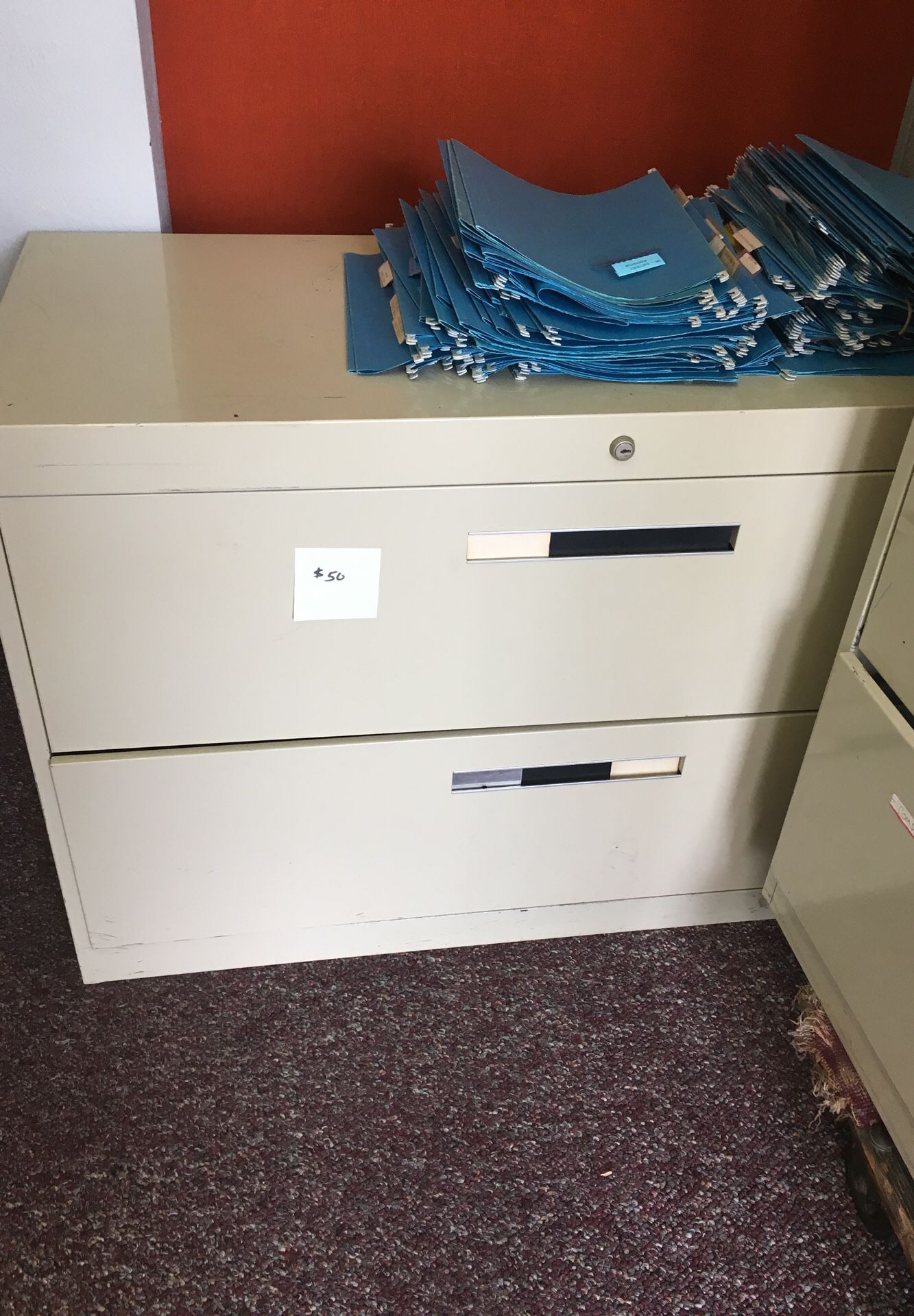 Two drawer lateral cabinet