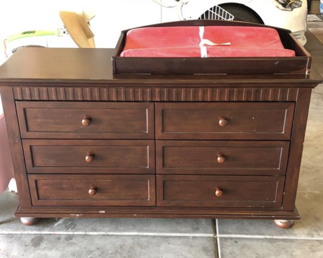 Dresser with changing table