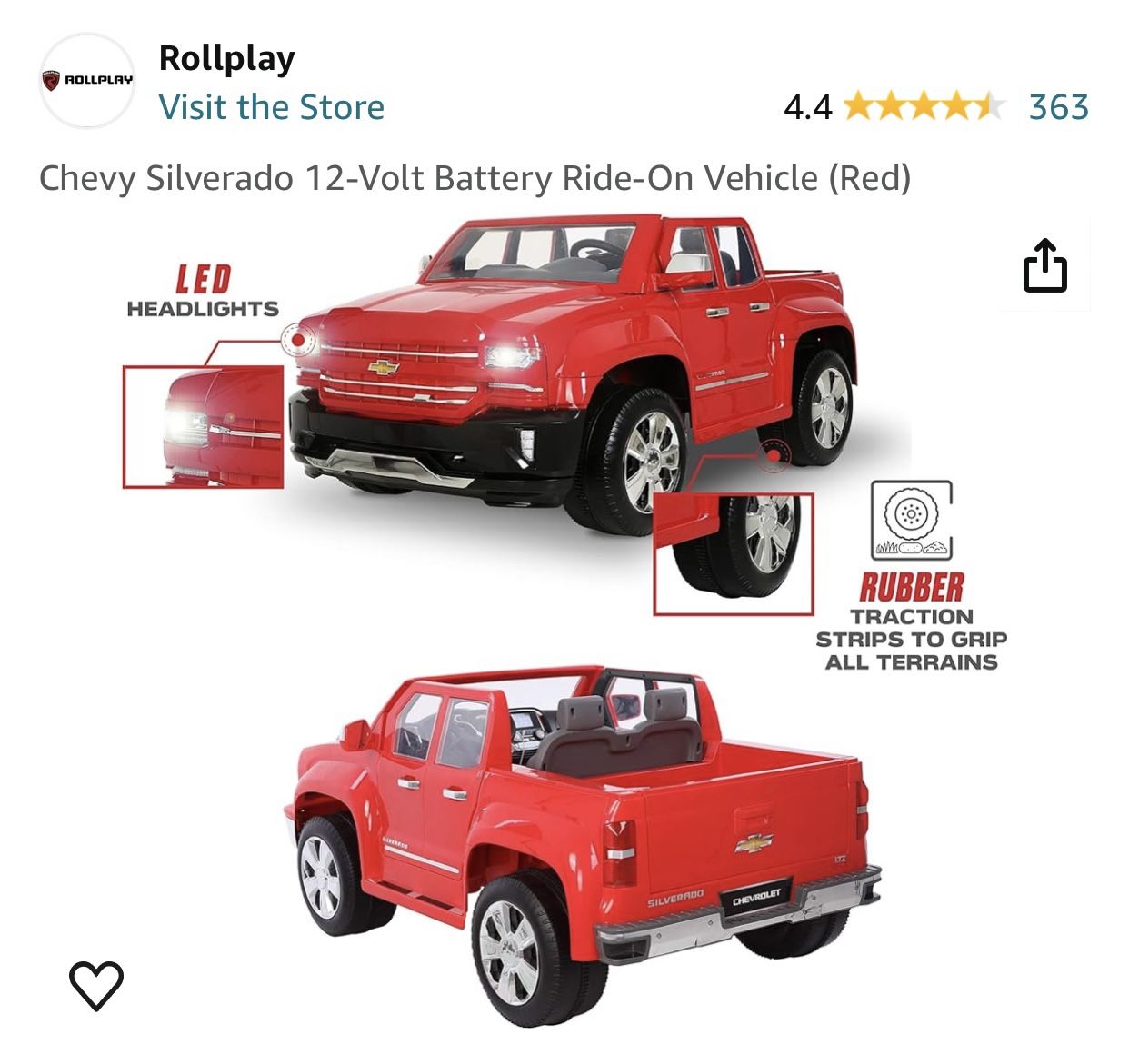 Rollplay pedistal Chevy Silverado 12