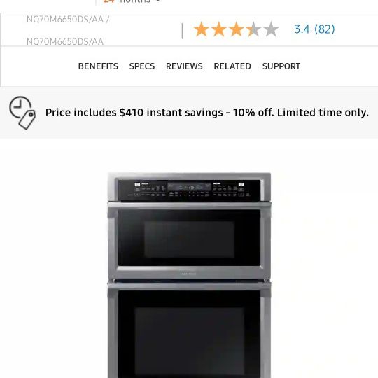 Samsung 30" COMBO Oven/Micro With Steam with 30" Cooktop