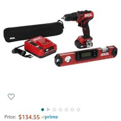 Skill 12v Drill And An Electronic Level. 
