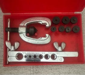 Double Flaring Tool Kit Water Gas Auto A/C 5/8, 3/16, 1/4, 5/16, 3/8, 7/16 & 1/2