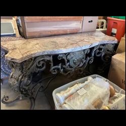 Maitland Smith Italian Marble Console Table
