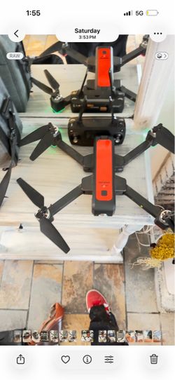 Black and Orange Foldable Quadcopter Drone
