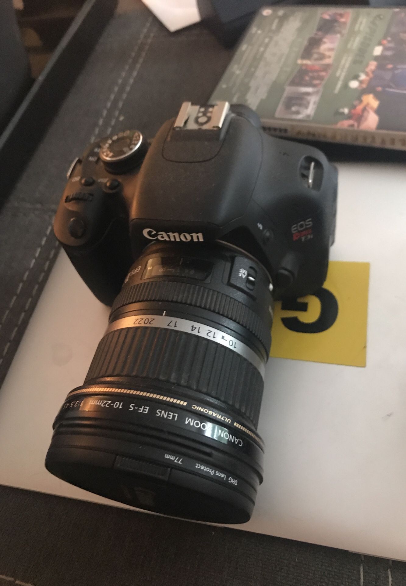 Canon rebel t3i camera and 3 lenses