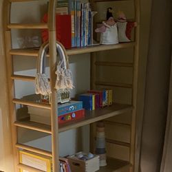  Curved Wooden Bookcase -Studio McGee