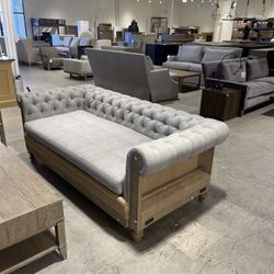 7' DECONSTRUCTED CHESTERFIELD UPHOLSTERED SOFA