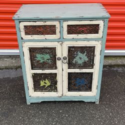  Rustic Vintage Style Accent Cabinet 🔥
