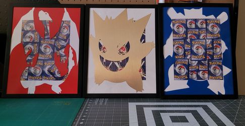 Framed Authentic Pokémon Card Diorama Vinyl Art