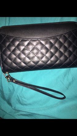 Black leather wallet