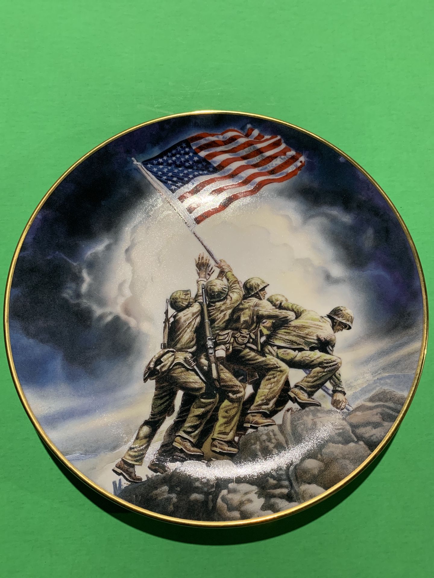 Raising the Flag on Iwo Jima Collector's Plate