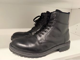 Steve Madden Mens Black Zip/Lace Boot
