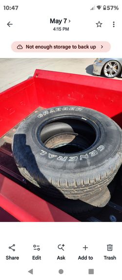GENERAL GRABBER TIRES they are from 2012 and 2013.