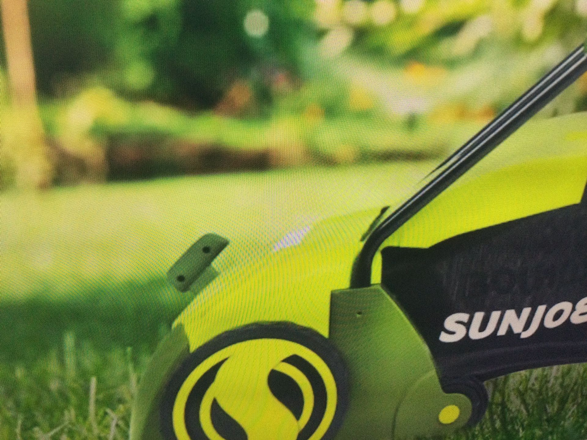 SUN JOE MJ400E ELECTRIC LAWN LAWN MOWER 14 INCH 3 POSITIONS 9.2 GAL COLLECTION BAG…OPEN BOX ITEM RETAILS AT 199.95 PLUS TAX