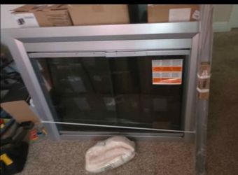 Fireplace door