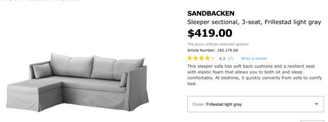Sandbacken sectional 2024