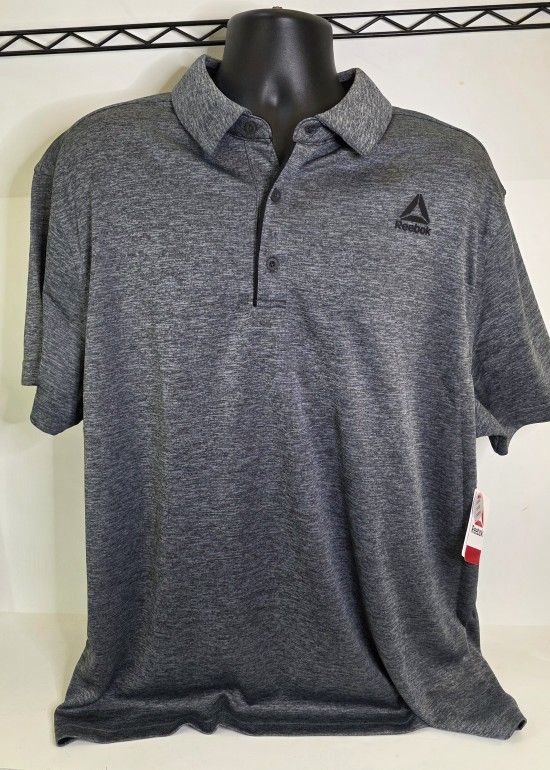 Reebok Ebony Heather Performance Polo Mens 2XL