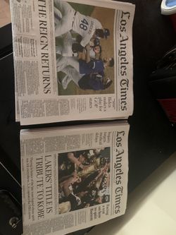 Dodgers and Lakers newspaper!!