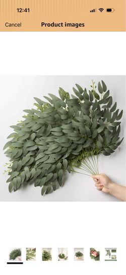 24Pcs Artificial Italian Ruscus Greenery Stems for DIY Decor 21" Faux Greenery Leaf Branches for Wedding Arch Bridal Bouquet Table Centerpieces Crafts