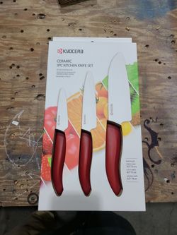 Kyocera Ceramic 3pc Kitchen Knife Set