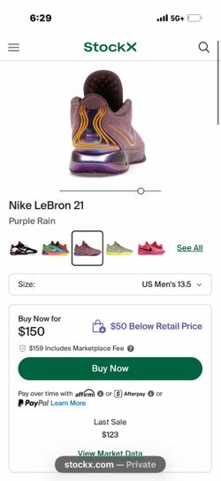 Nike LeBron 21 Purple Rain Sneakers