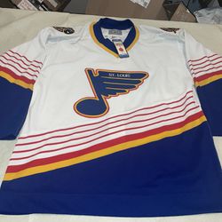 Nwt Mens 48 Authentic St Louis Blues CCM Jersey Mic Sewn White New 1990s 90s