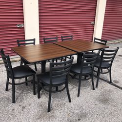 FREE delivery - New Like Large Dining Set with 8 chairs 