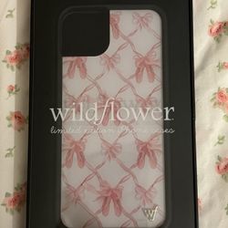 Wild Flower iPhone 15 Plus Case Pink Bows 