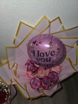 Mom, mama, roses, rosas