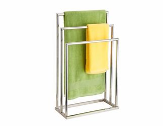 Freestanding 3-Tier Chrome Towel Rack