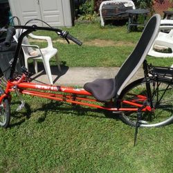 RANS High Quality 27 Speed Recumbent Bike Bicycle With Spring Loaded Cargo Carrier Rack EUC