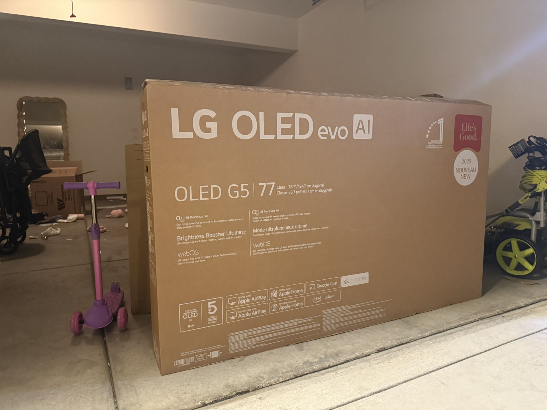 77 “ LG Smart 4K Tandem OLED HDR MLA 77G5 G5 165HZ TV