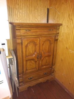 Solid wood armoire