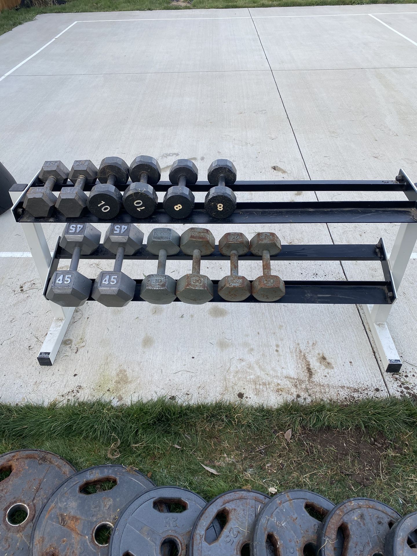 Dumbbell Set And Rack