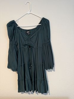 Green indie dress